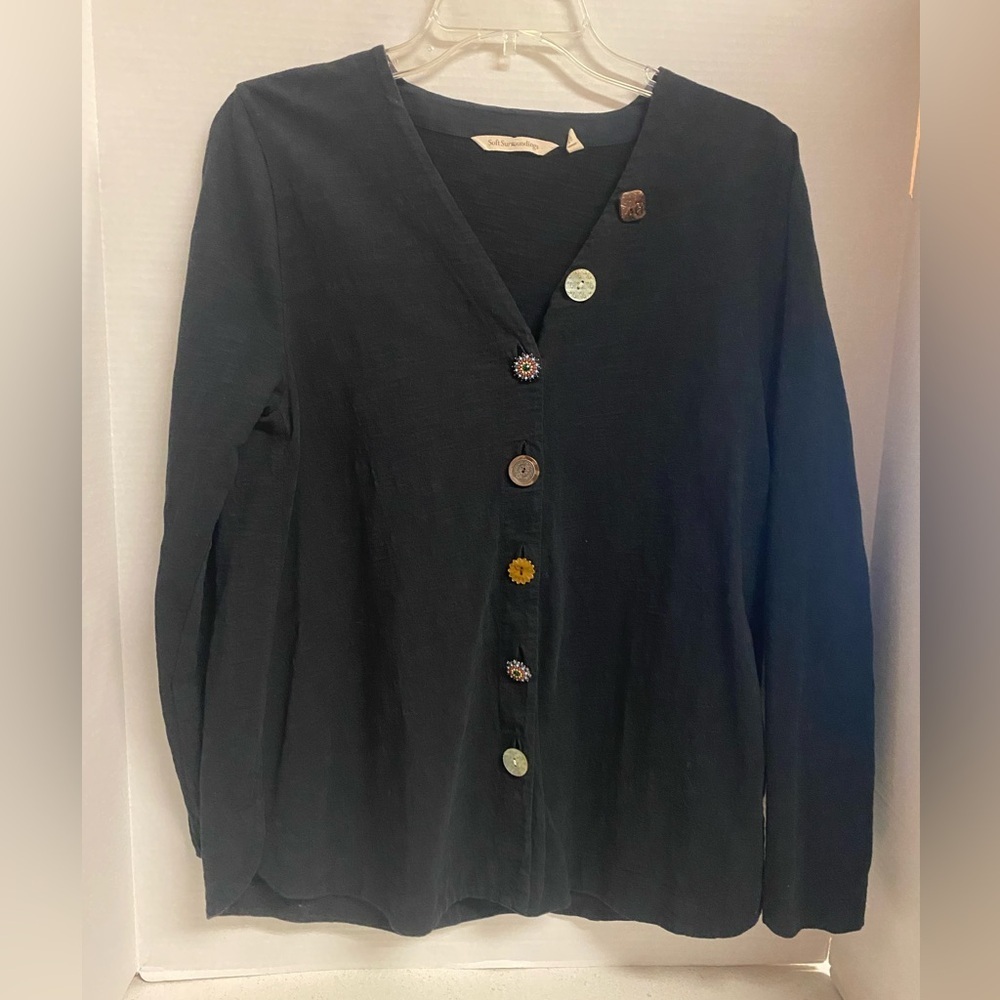 Soft Surroundings Danielle Button Tunic S